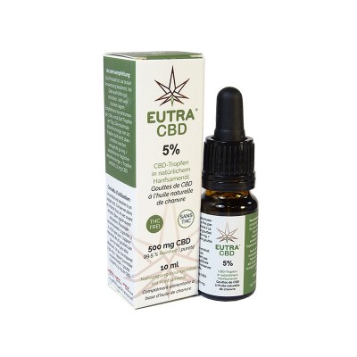 Gouttes de CBD Eutra 5% - Huile de Chanvre