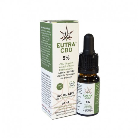 Gouttes de CBD Eutra 5% - Huile de Chanvre